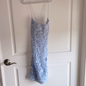 Amelia Couture light blue homecoming dress